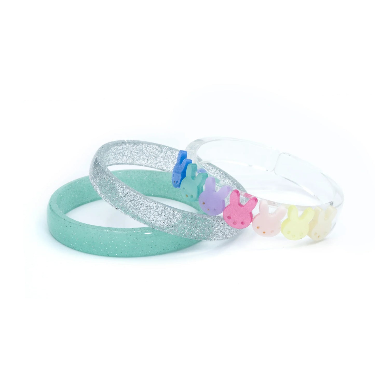 Multi Bunnies Satin Easter Bangles