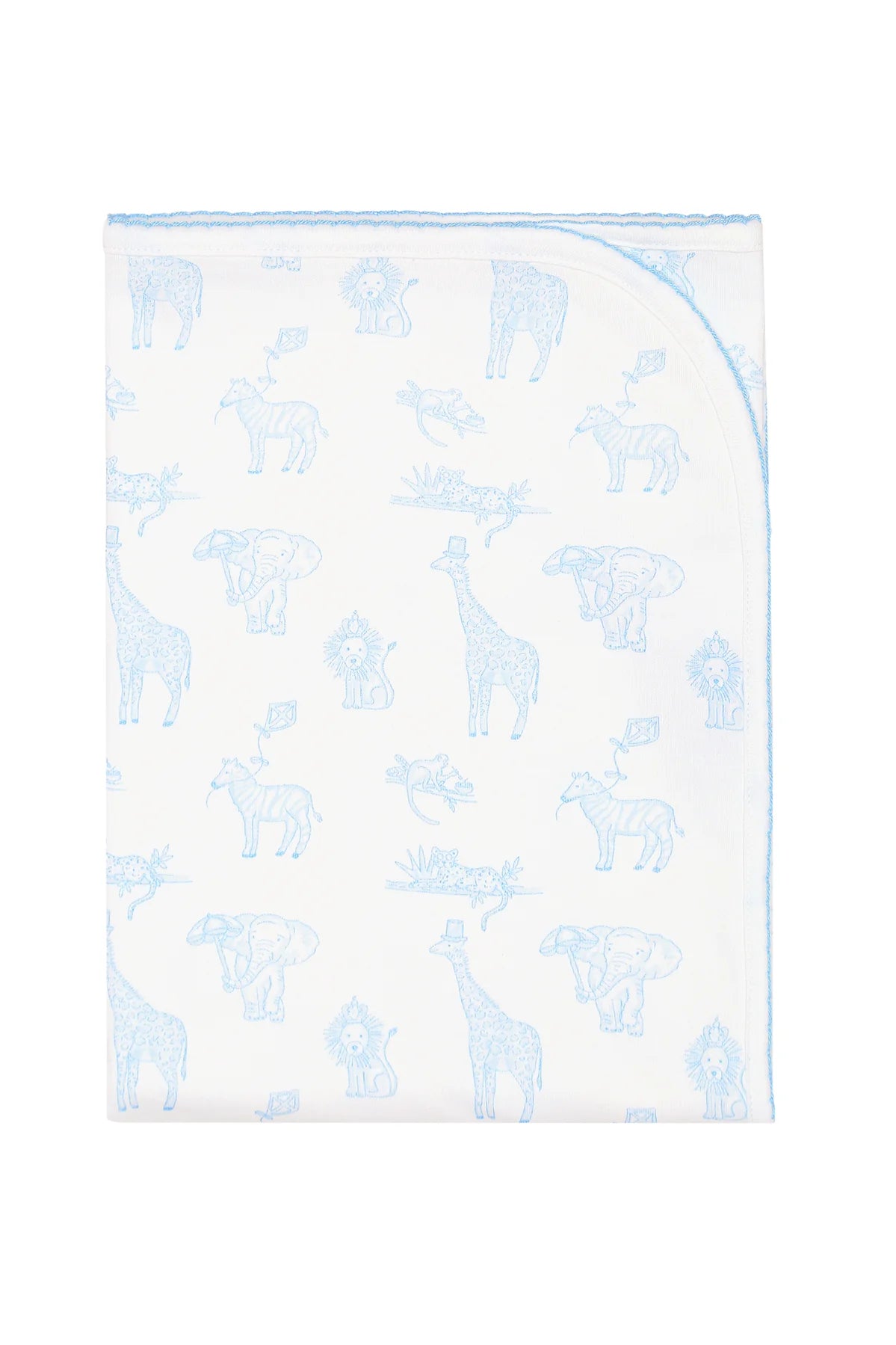 Blue Safari Receiving Blanket