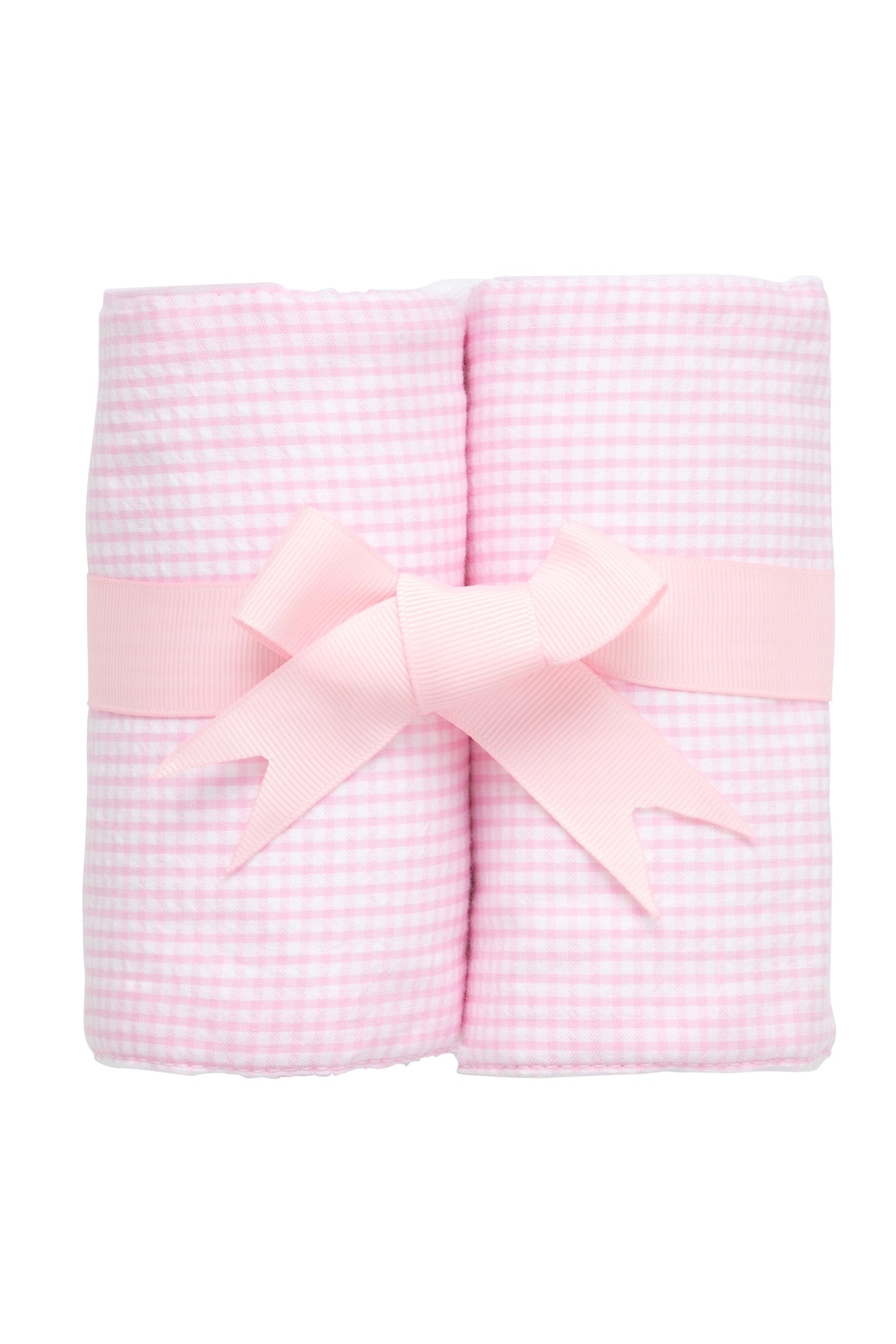 Burp Set - Small Pink Check, 2