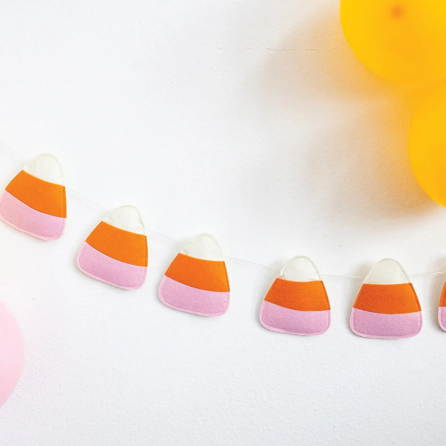 Candy Corn Puffy Felt Banner