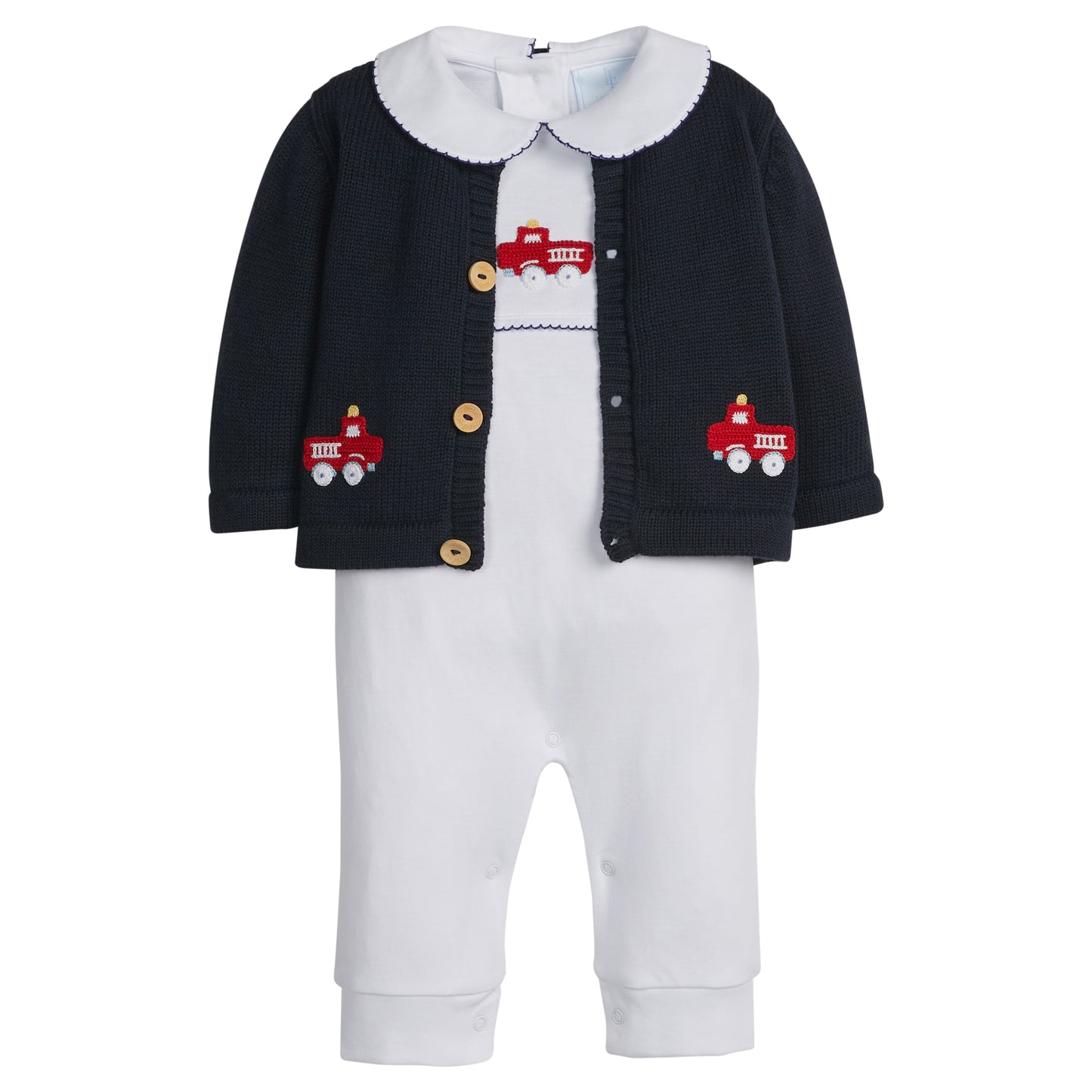 Crochet Cardigan - Fire Truck