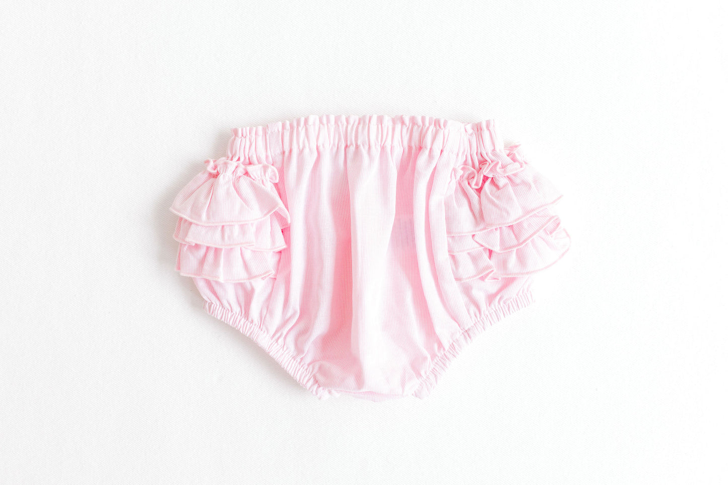 Diaper Cover - Pink Stripe Side Ruffles