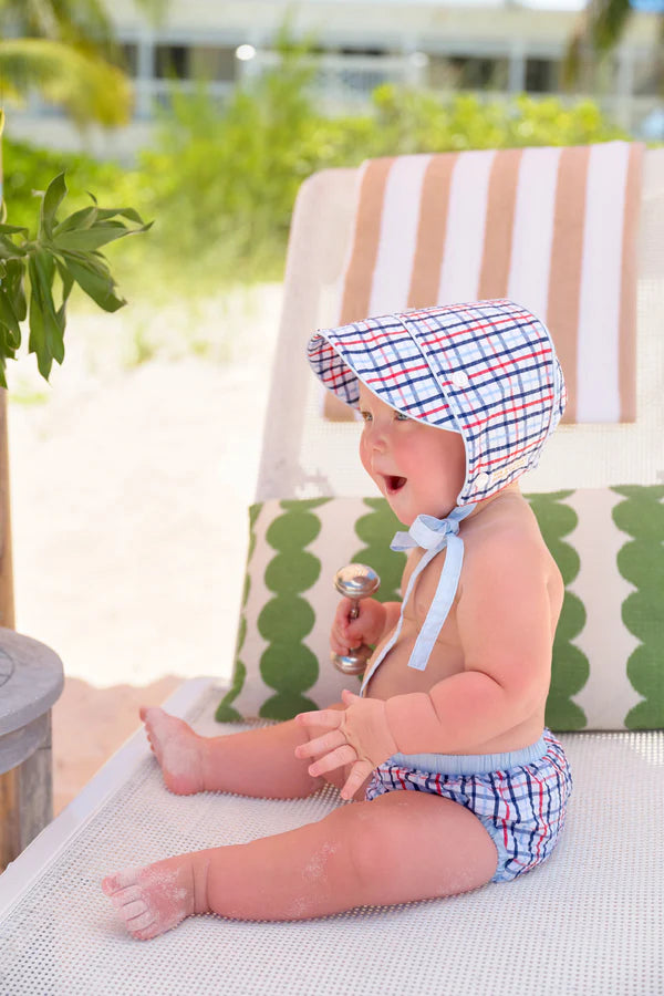 Beach Bum Cover - Pierce Mill Plaid Seersucker