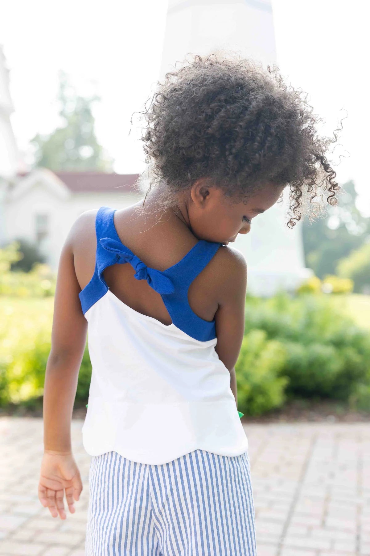 Knit Top With Scallop Hem And Flowers