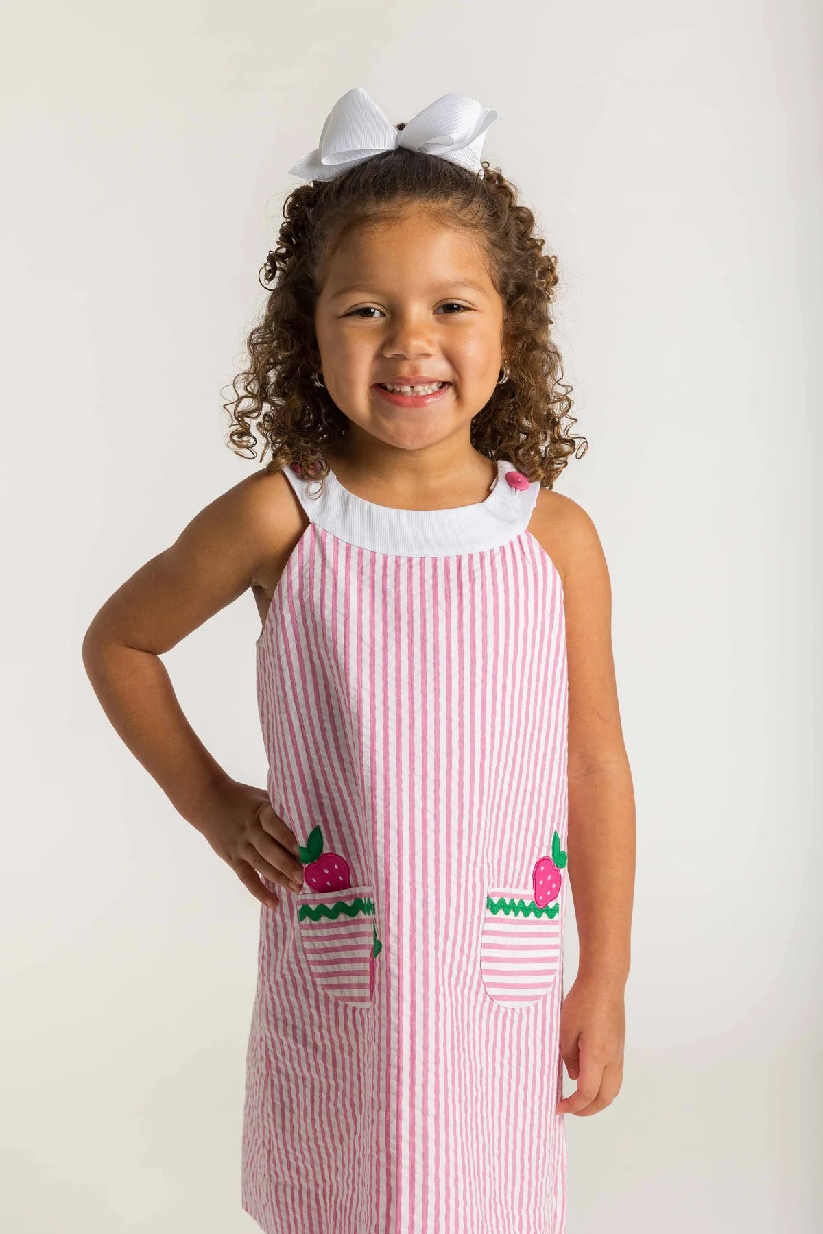 Seersucker Dress With Strawberries