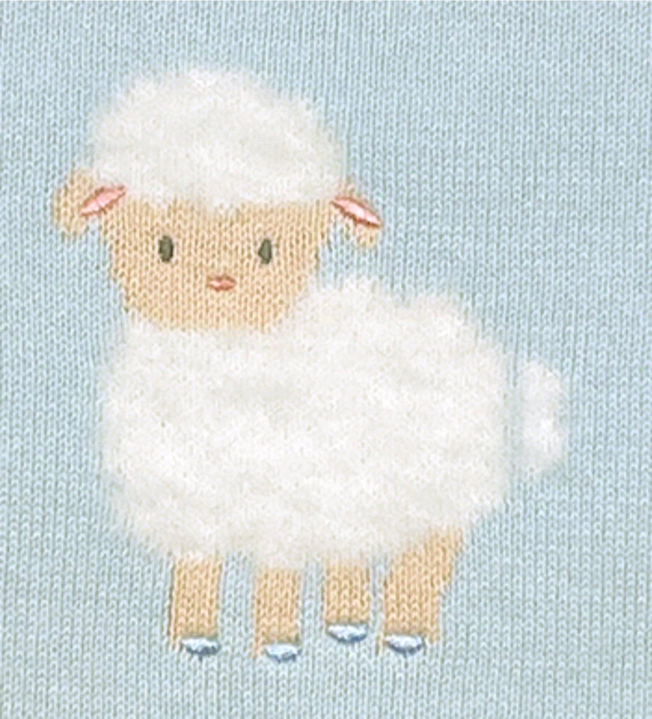 Fuzzy Lamb Lightweight Knit Sweater, Blue