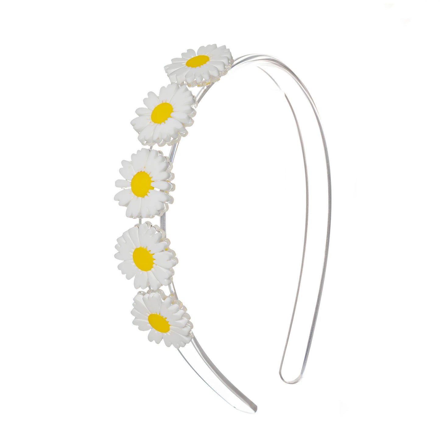Multi Daisies white headband