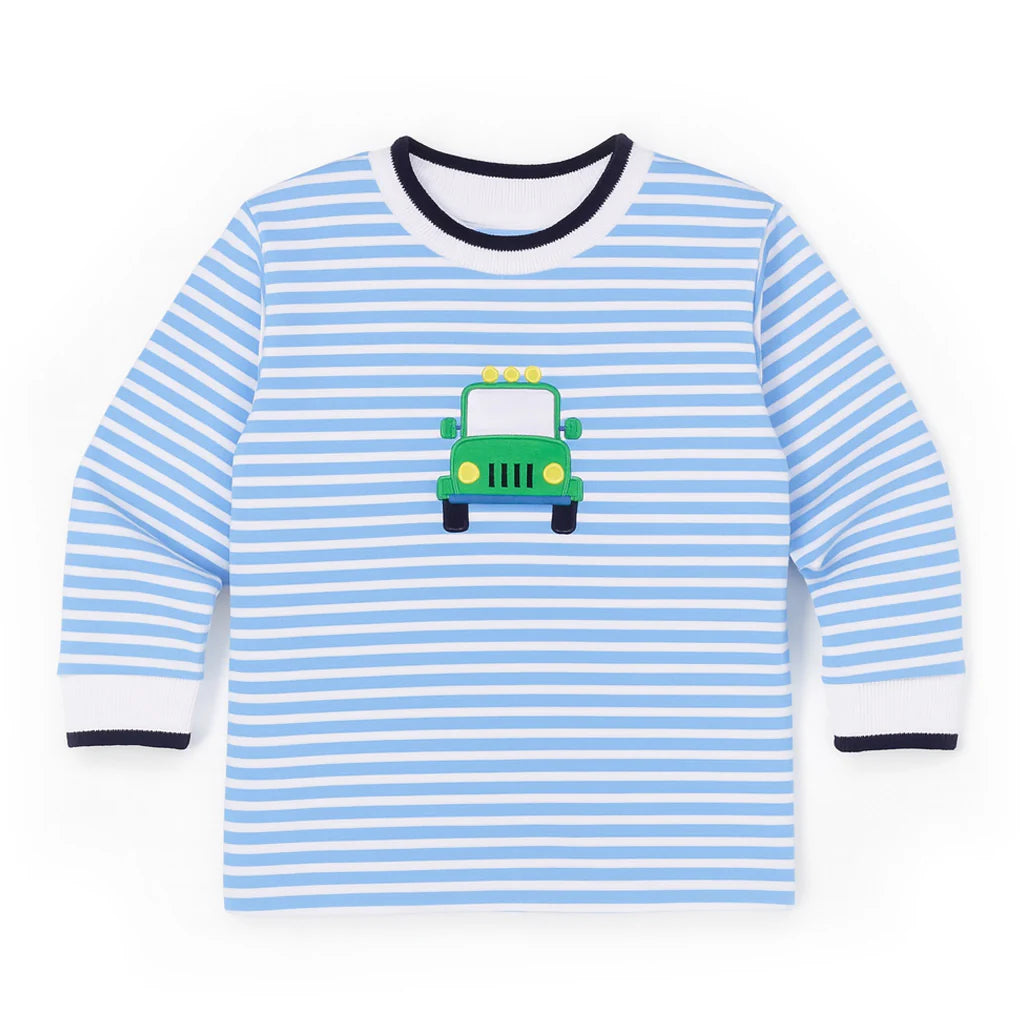 Stripe Knit Shirt With Safari Jeep