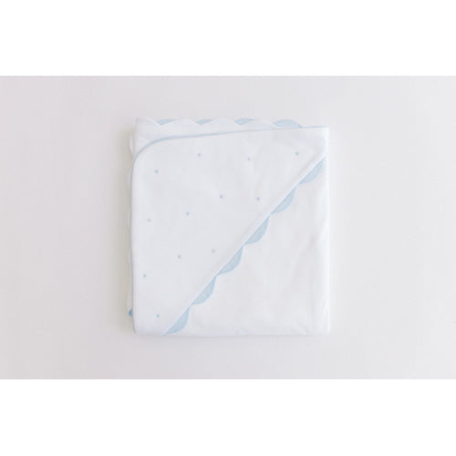 Hooded Towel - Blue Dots