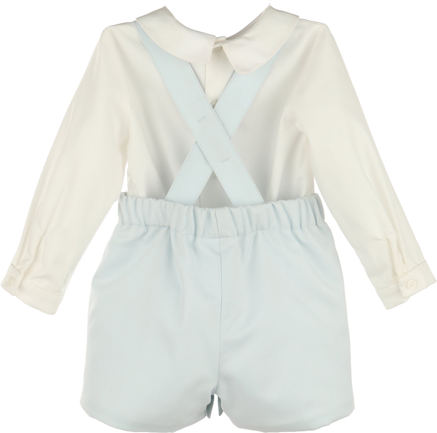Suspenders Smock Boy Set, Blue