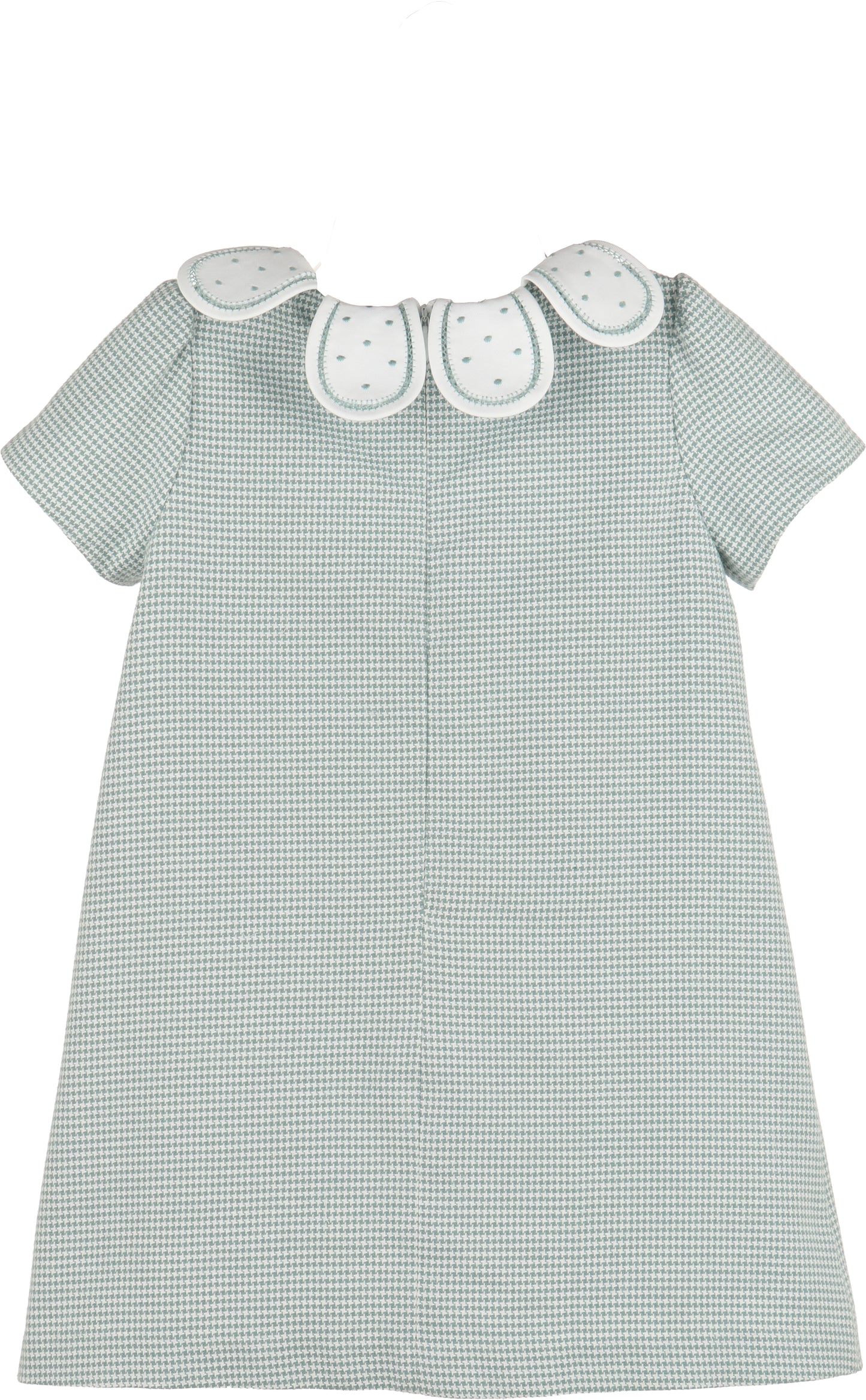 Checks Petal Collar Dress, Green