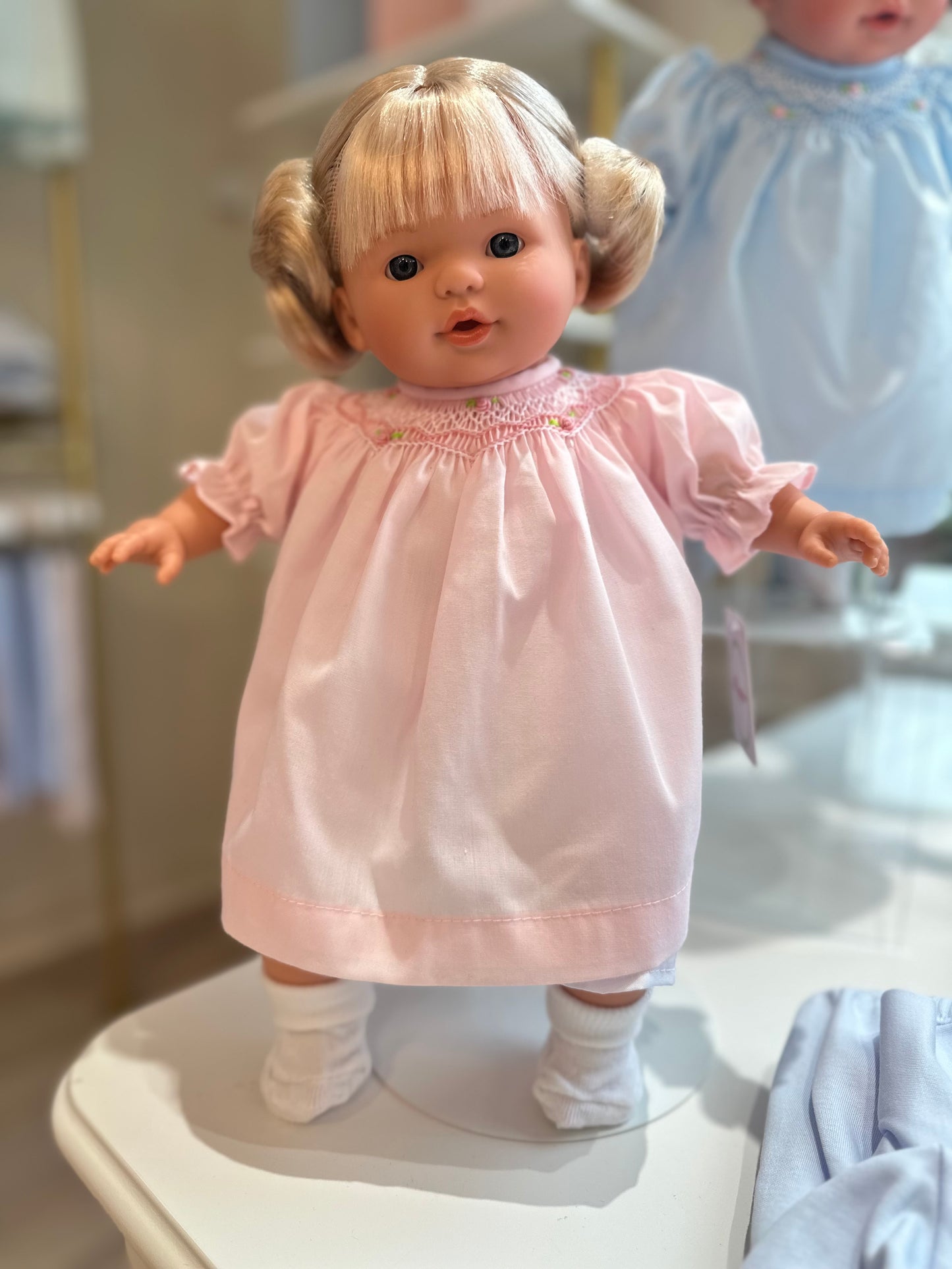 Lilly Doll - Pink Smocked Dress
