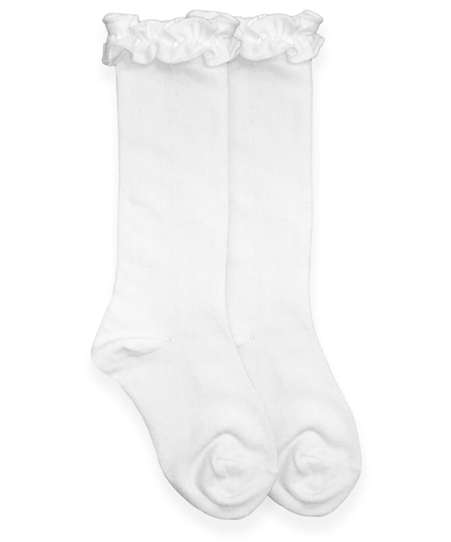 Jefferies Socks School Uniform Ruffle Knee High Socks 1 Pair