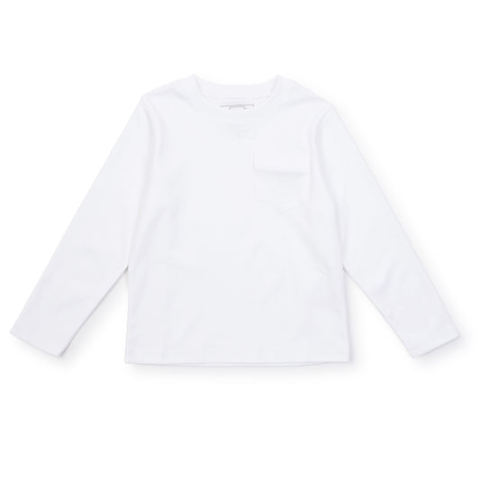 Blake Long Sleeve Pocket T-shirt - White