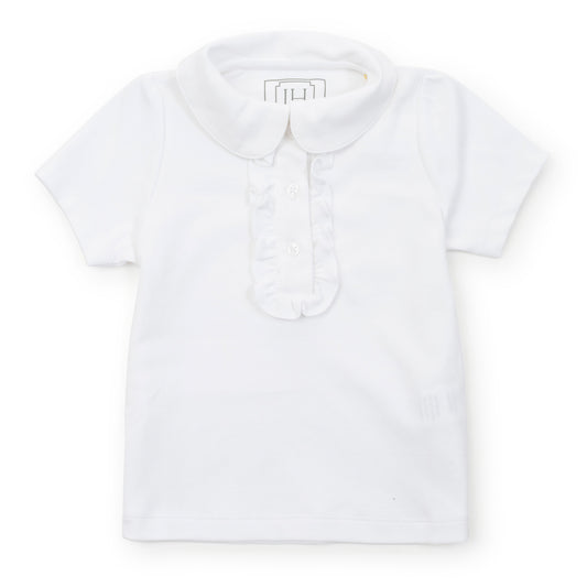 Jane Short Sleeve Polo Shirt - White