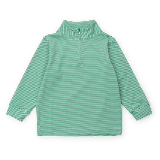 Sam Performance Pullover - Green Stripes
