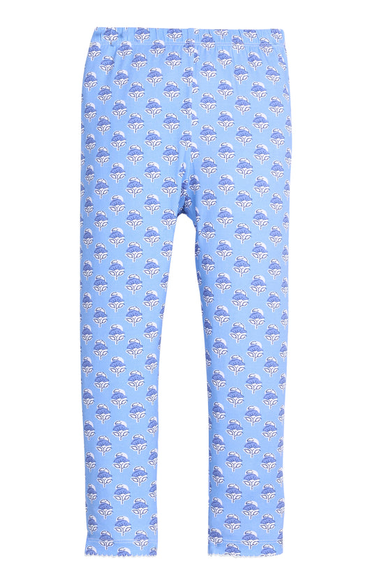 Leggings - Cornflower Block Print