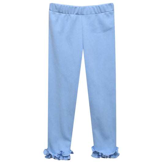Light Blue Knit Girl Ruffle Pant
