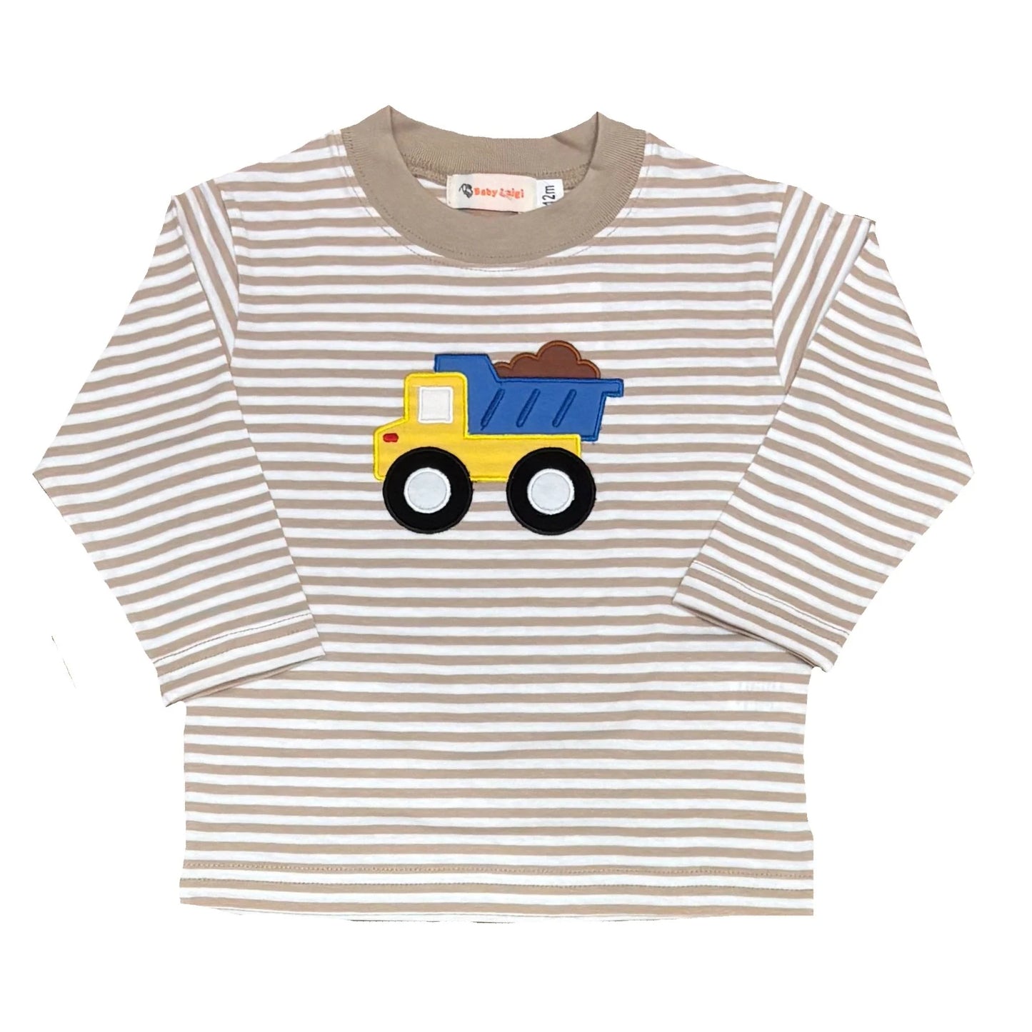 Boys L/S striped T-Shirt/Dump Truck w/Dirt