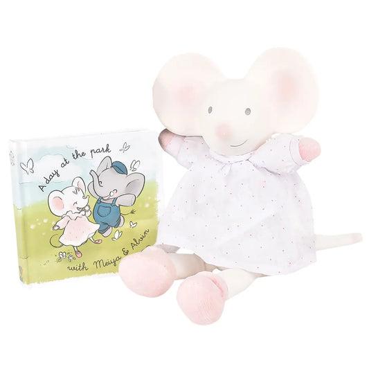Meiya the Mouse Rubber Head Deluxe Toy with Book