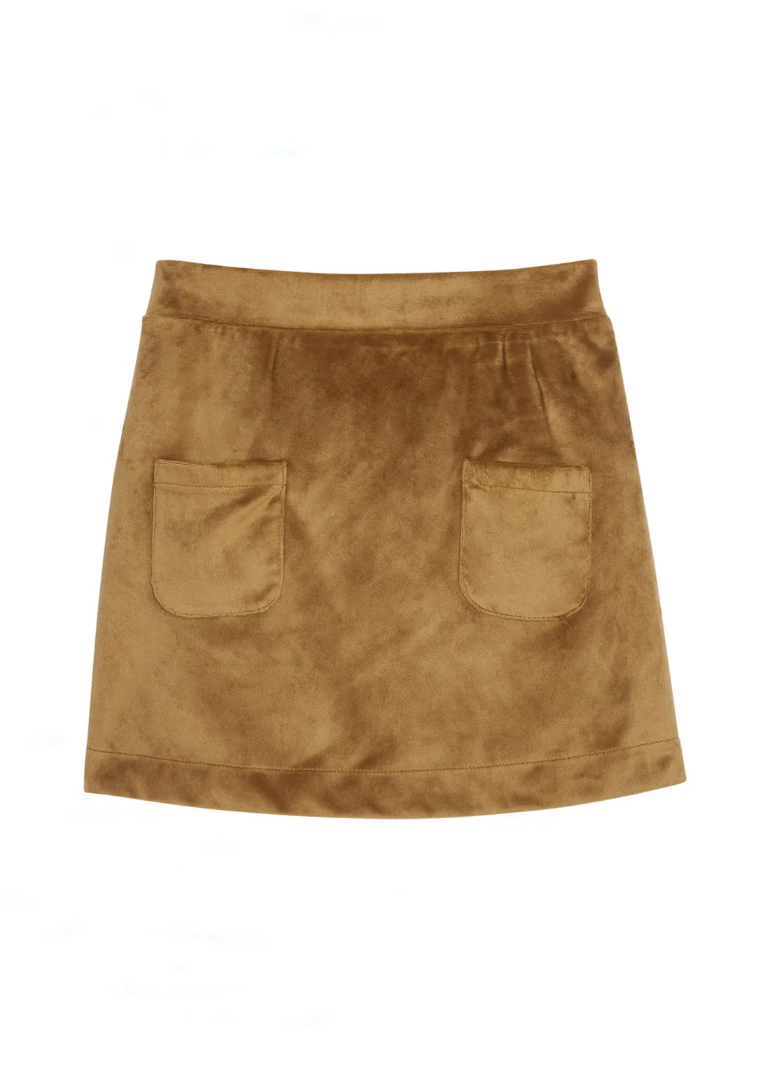 Mini Skort- Brown Faux Suede