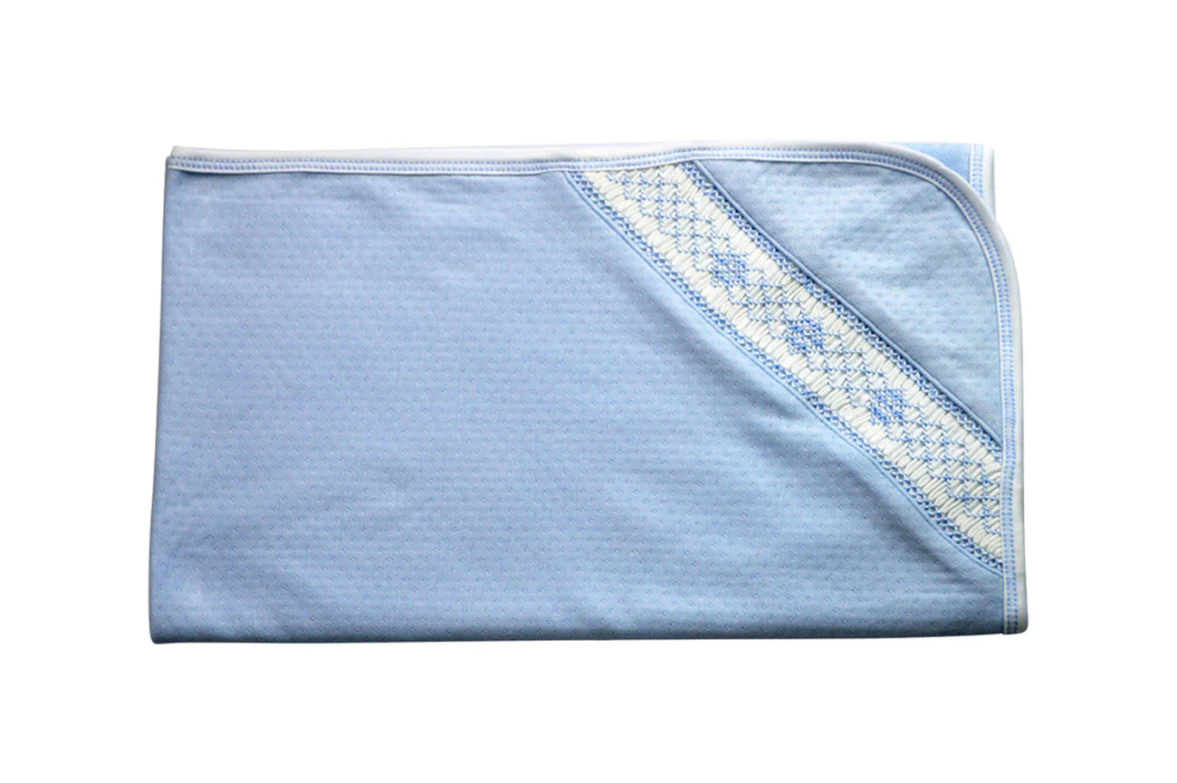 Baby Boy's Blue Jacquard Blanket