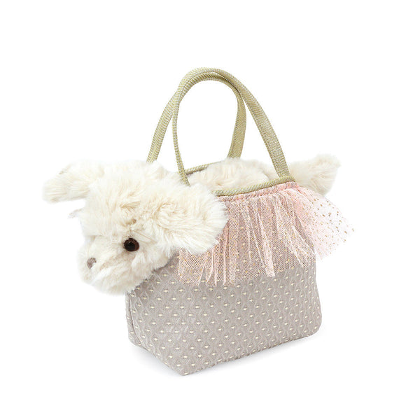 Sugar Maltese Puppy and Purse Set