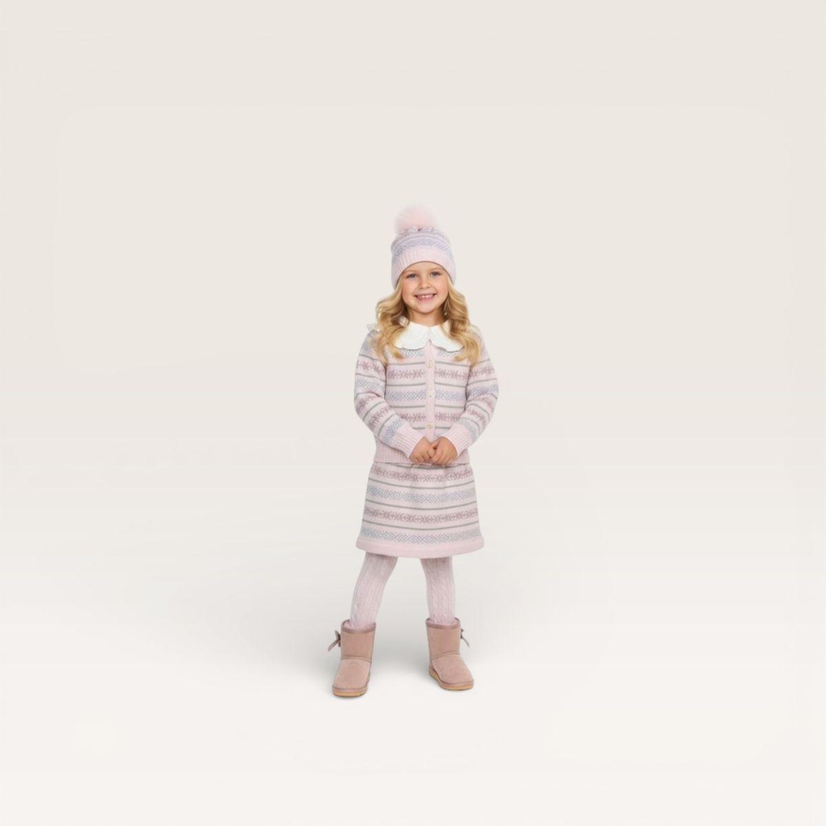Pink Fair Isle Hat