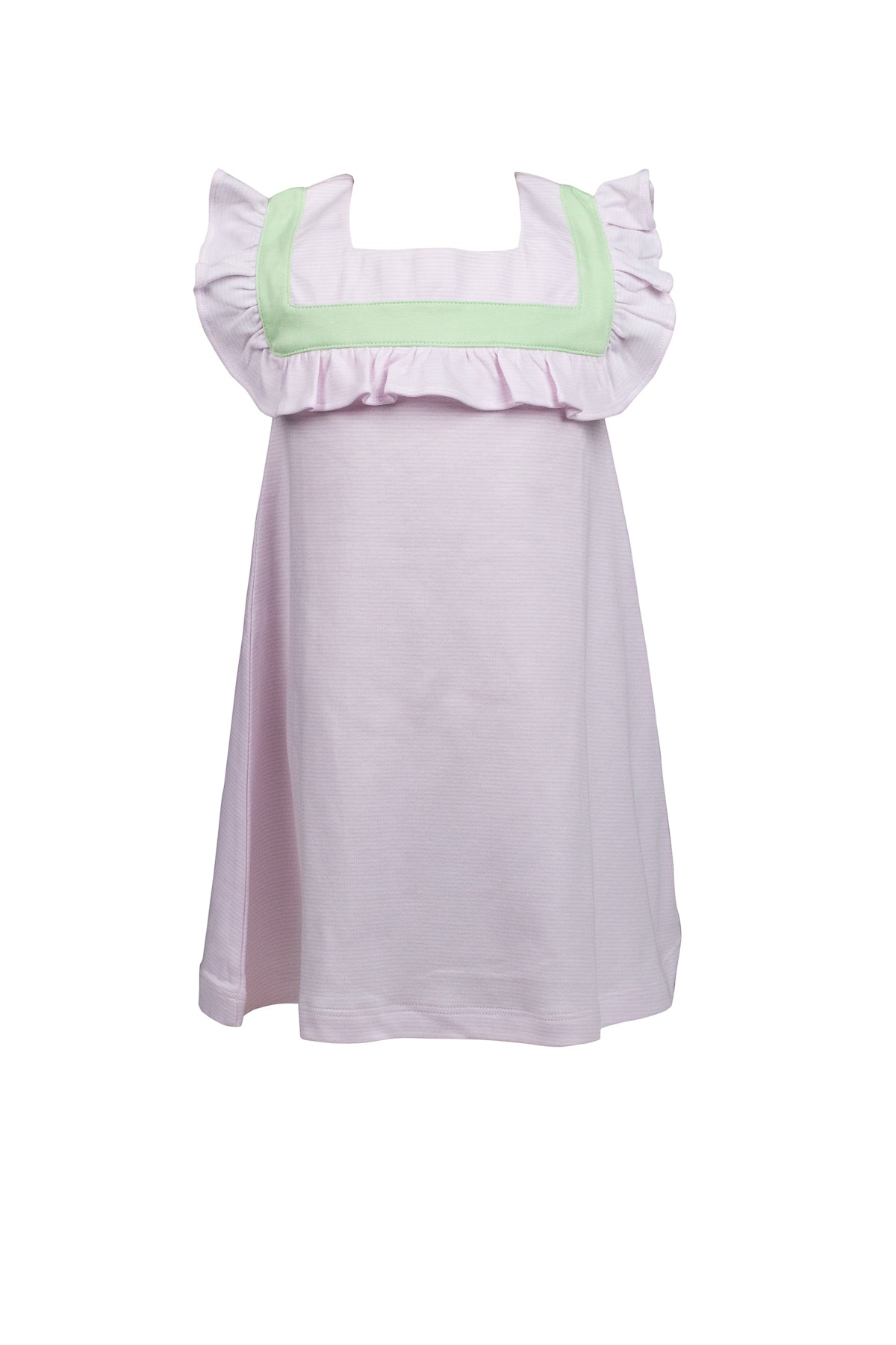 Pink/Green Basic Ruffle Dress