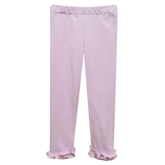 Pink Knit Girl Ruffle Pant