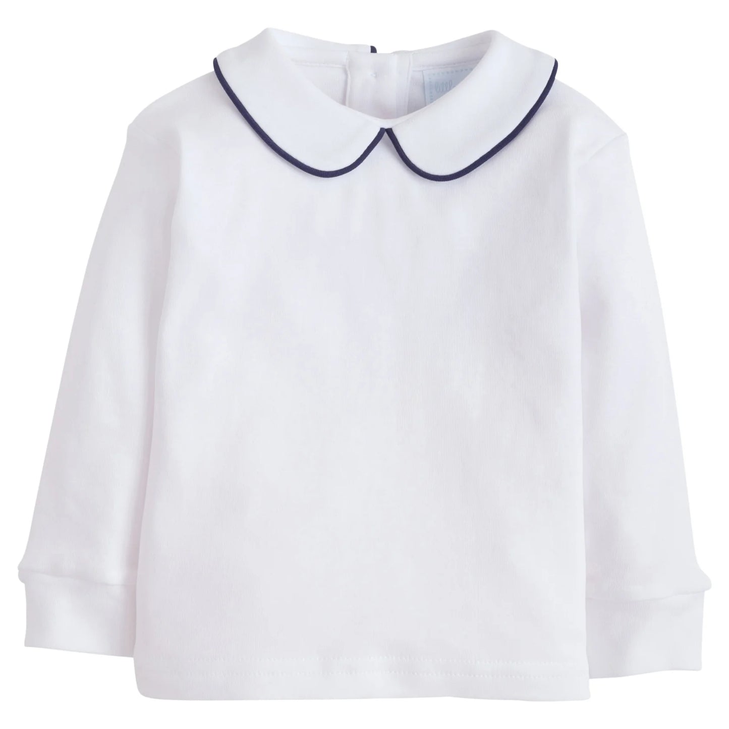 Piped Peter Pan Shirt - Navy