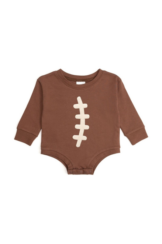 Football Lace Patch Romper