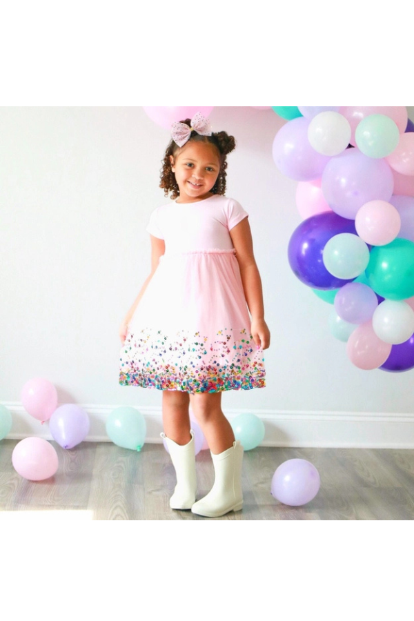 Pink Confetti Tutu Dress