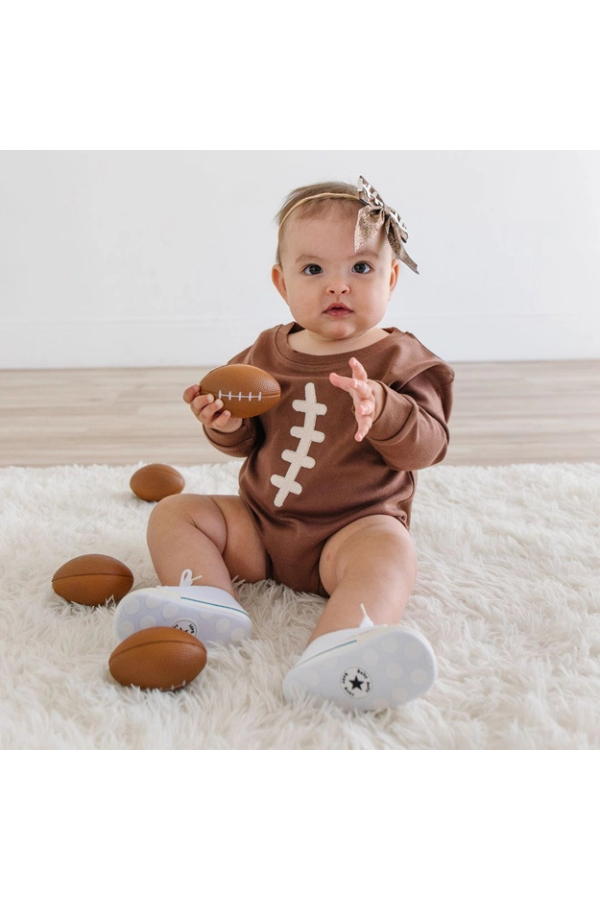 Football Lace Patch Romper
