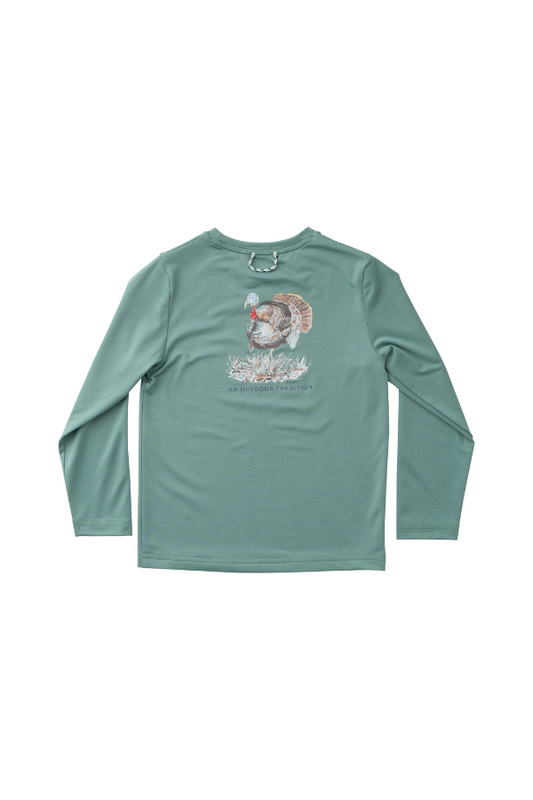 Long Sleeve Pro Performance Tee - Frosty Spruce