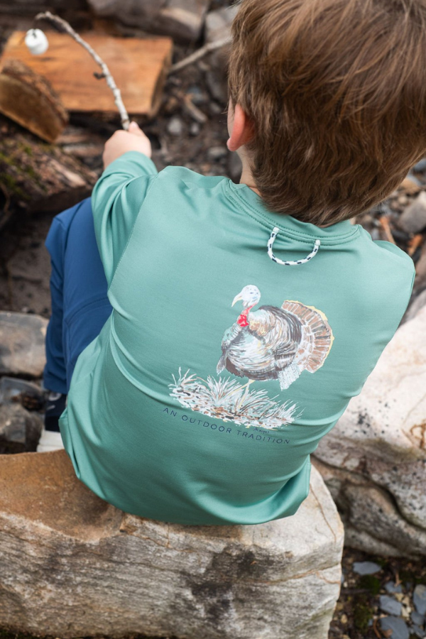 Long Sleeve Pro Performance Tee - Frosty Spruce