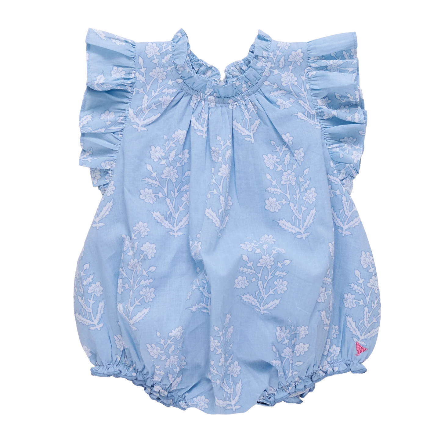 Harper Bubble - Blue Dewdrop Block Print