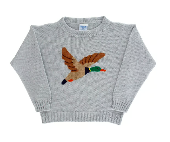 Crewneck Sweater - Duck on Grey