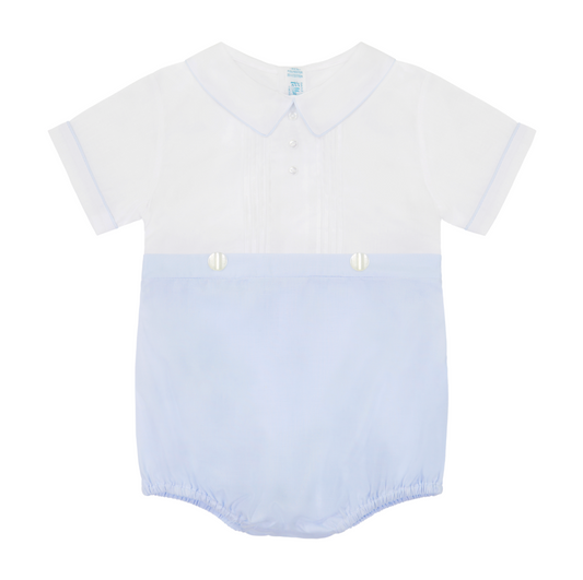 Mock 2-Piece Bubble, Blue and White