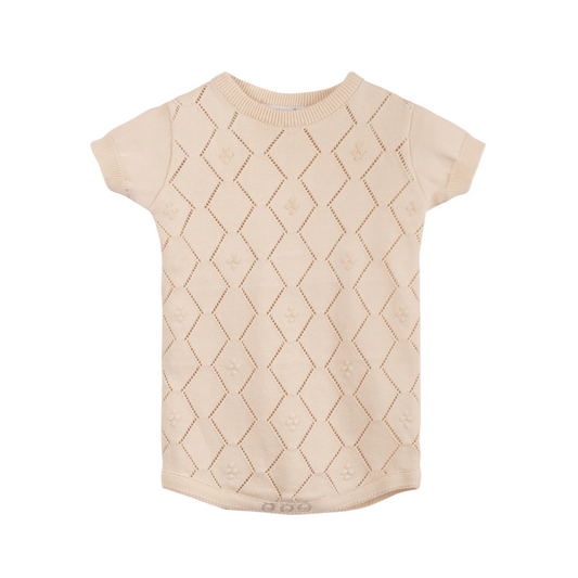 Boys Eyelet Knit Romper