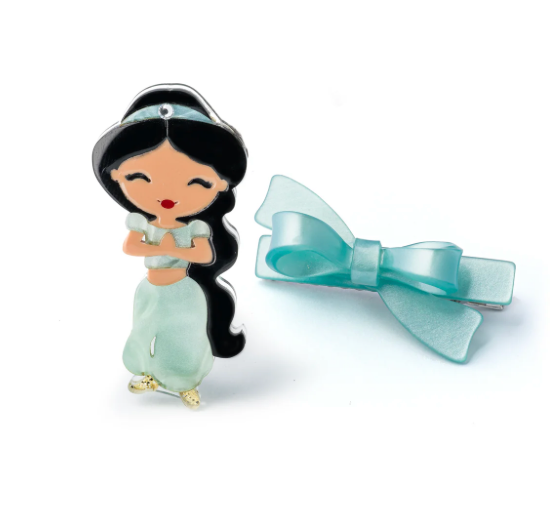 Cute Doll Black Hair and Bow Hair Clip Set