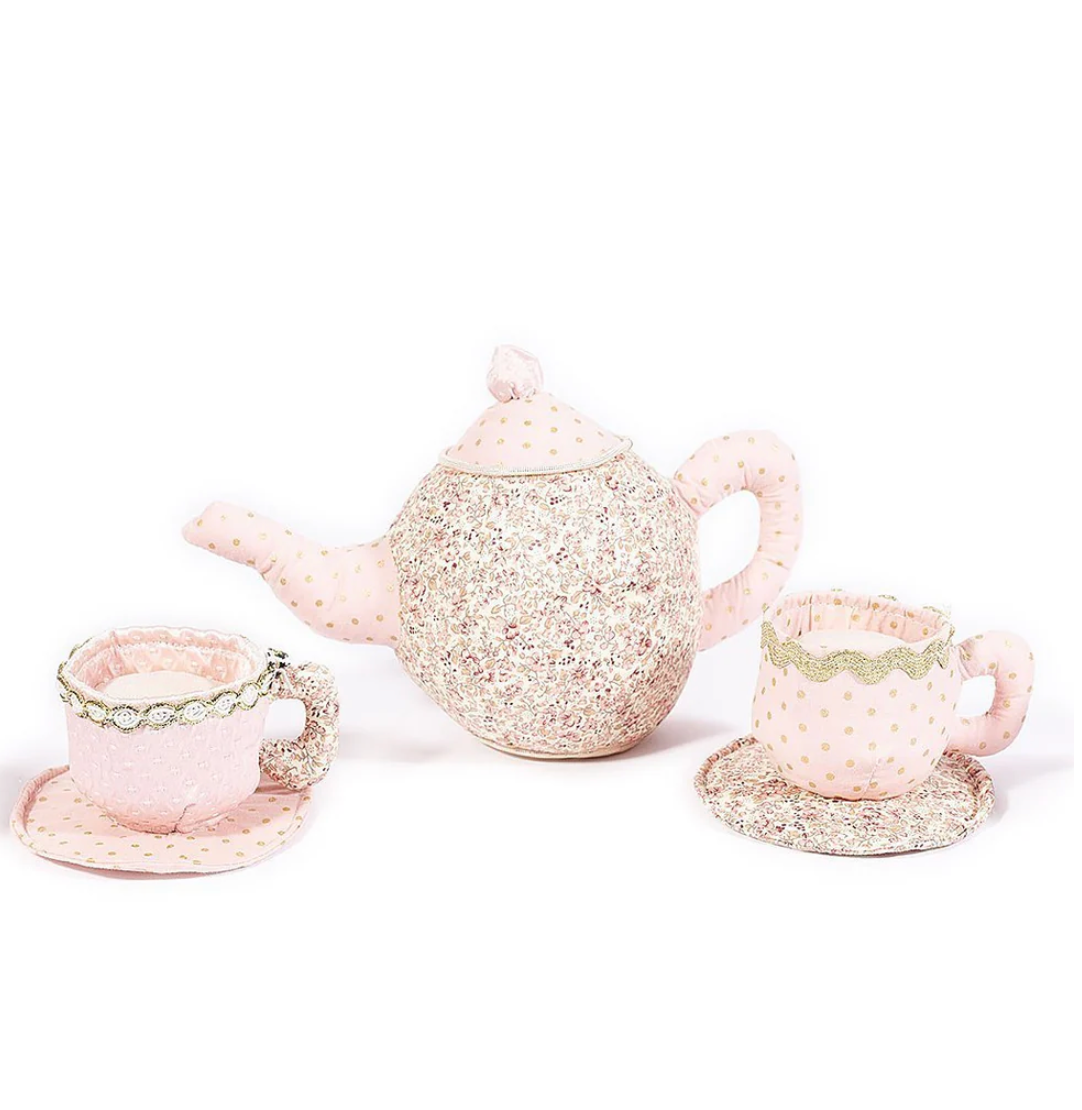 Floral Plush Tea Set