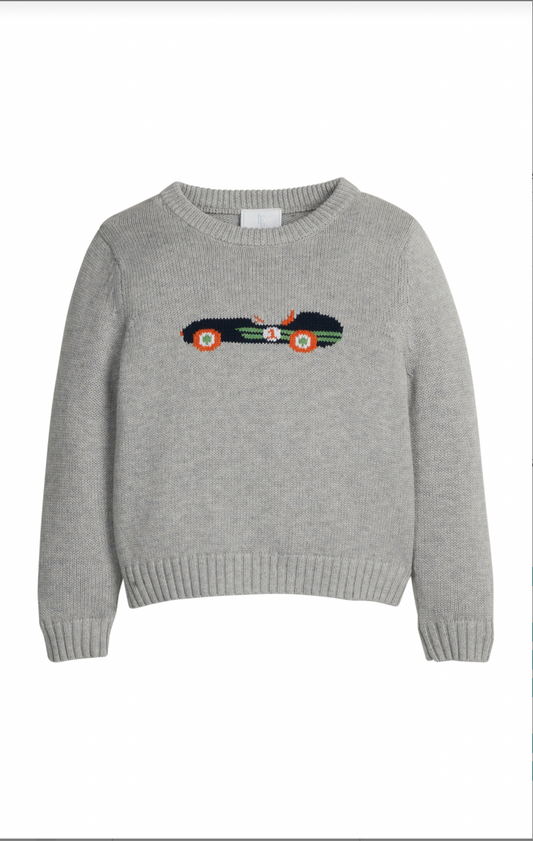 Intarsia Sweater - Vintage Race Car