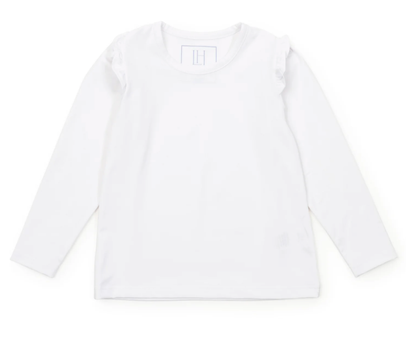Mia Girls' Longsleeve Performance Top by LH Sport White