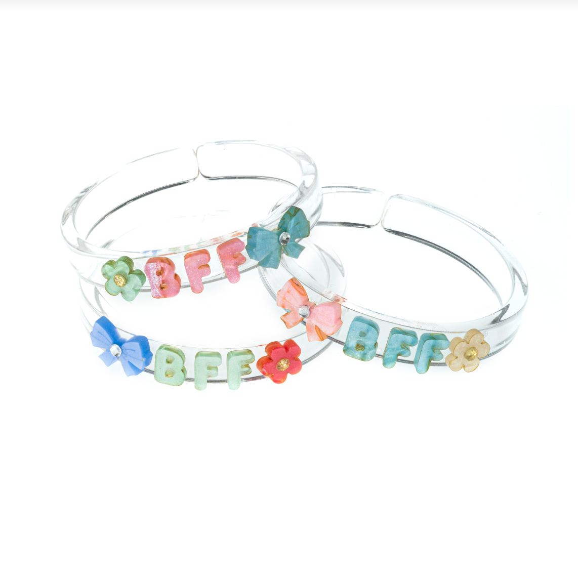Bows Best Friends Forever Pastel Bangles