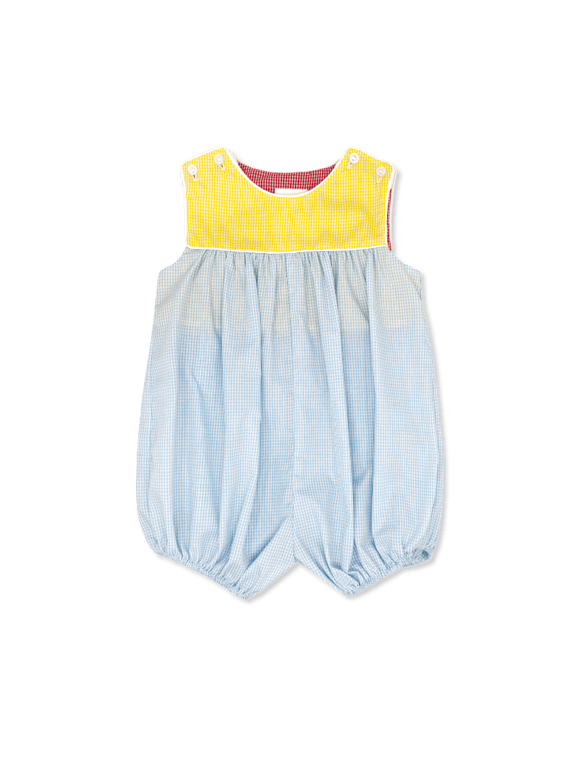 Charming Bubble Red, Yellow and Blue Minigingham Color Block
