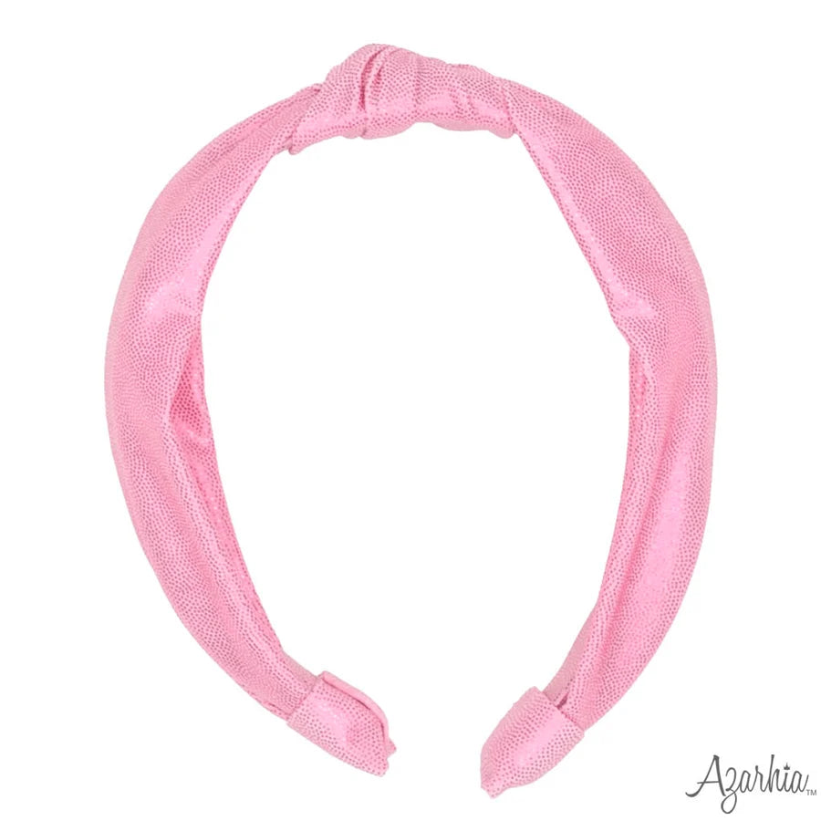 Top Knot Headband in Pink Shimmer