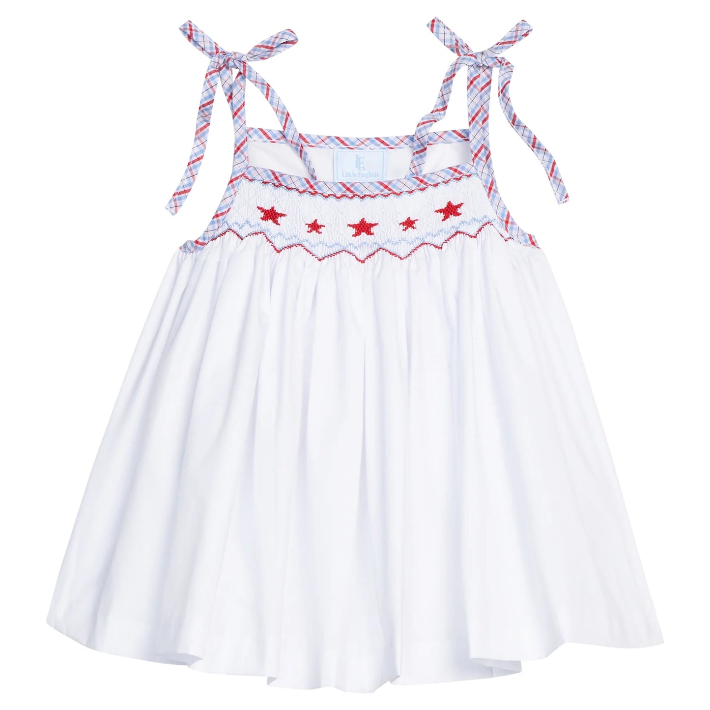 Smocked Tie Shoulder Tank - Stars