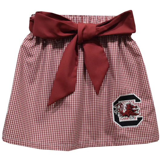 South Carolina Gamecocks Embroidered Gingham Skirt & Sash