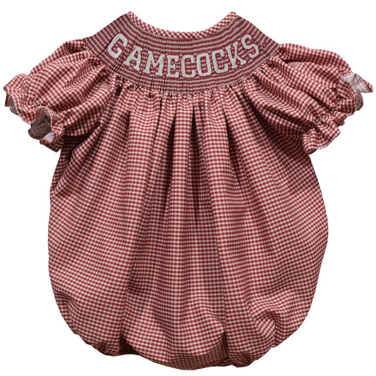 South Carolina Gamecocks Smocked Gingham Bubble
